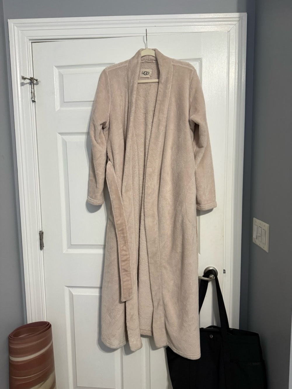 UGG Plush Full-Length Robe in Soft Taupe